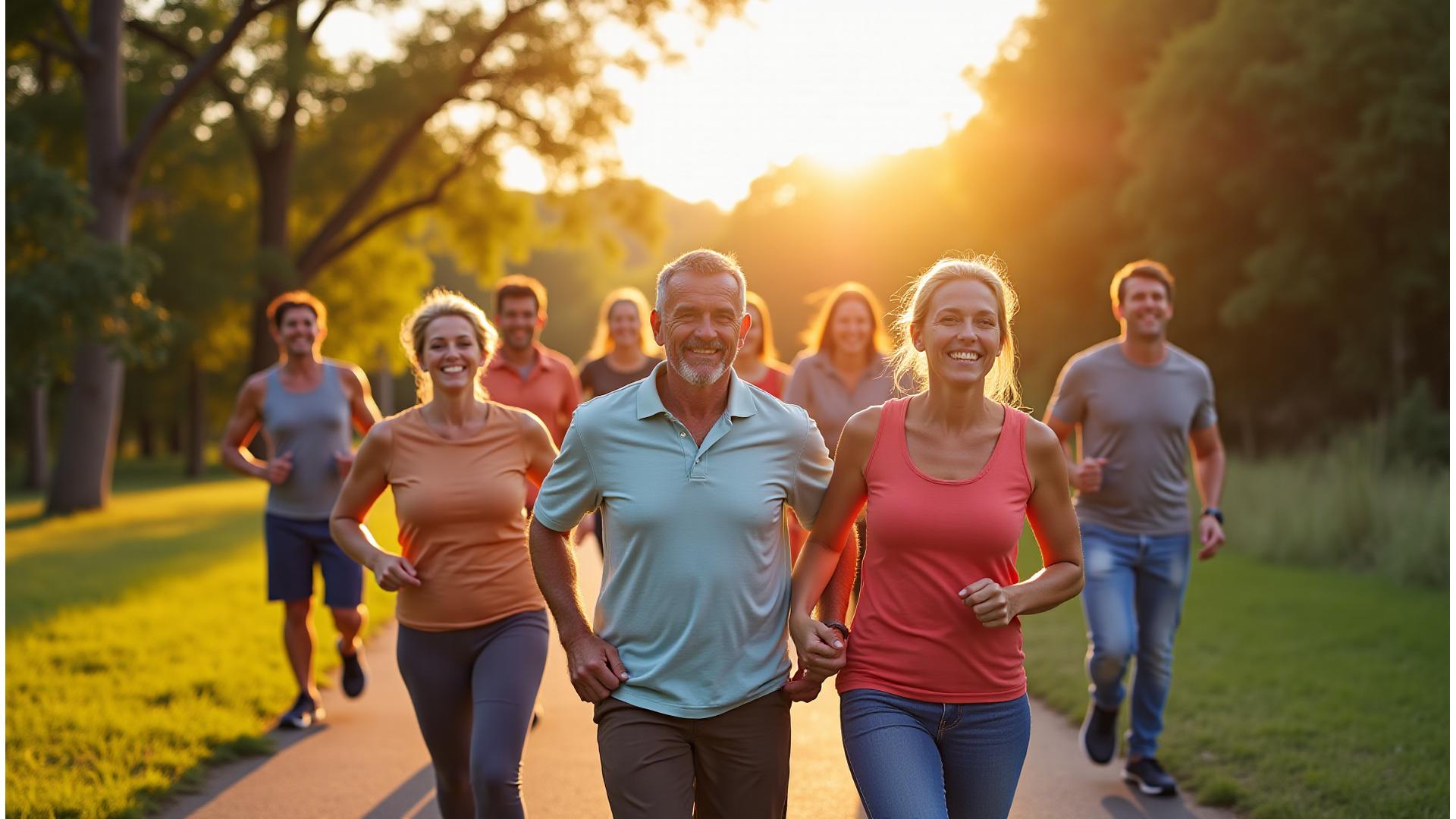 Vibrant adults 35+ enjoying an active outdoor lifestyle in Austin, Texas, showing health and vitality